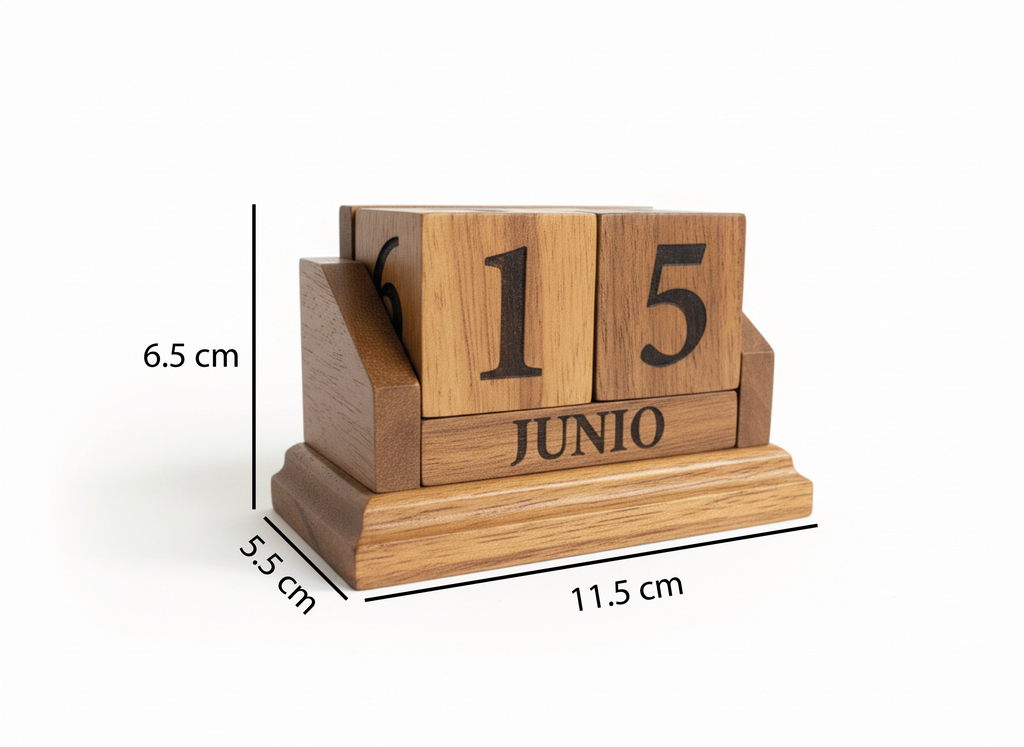 Calendario perpetuo de madera