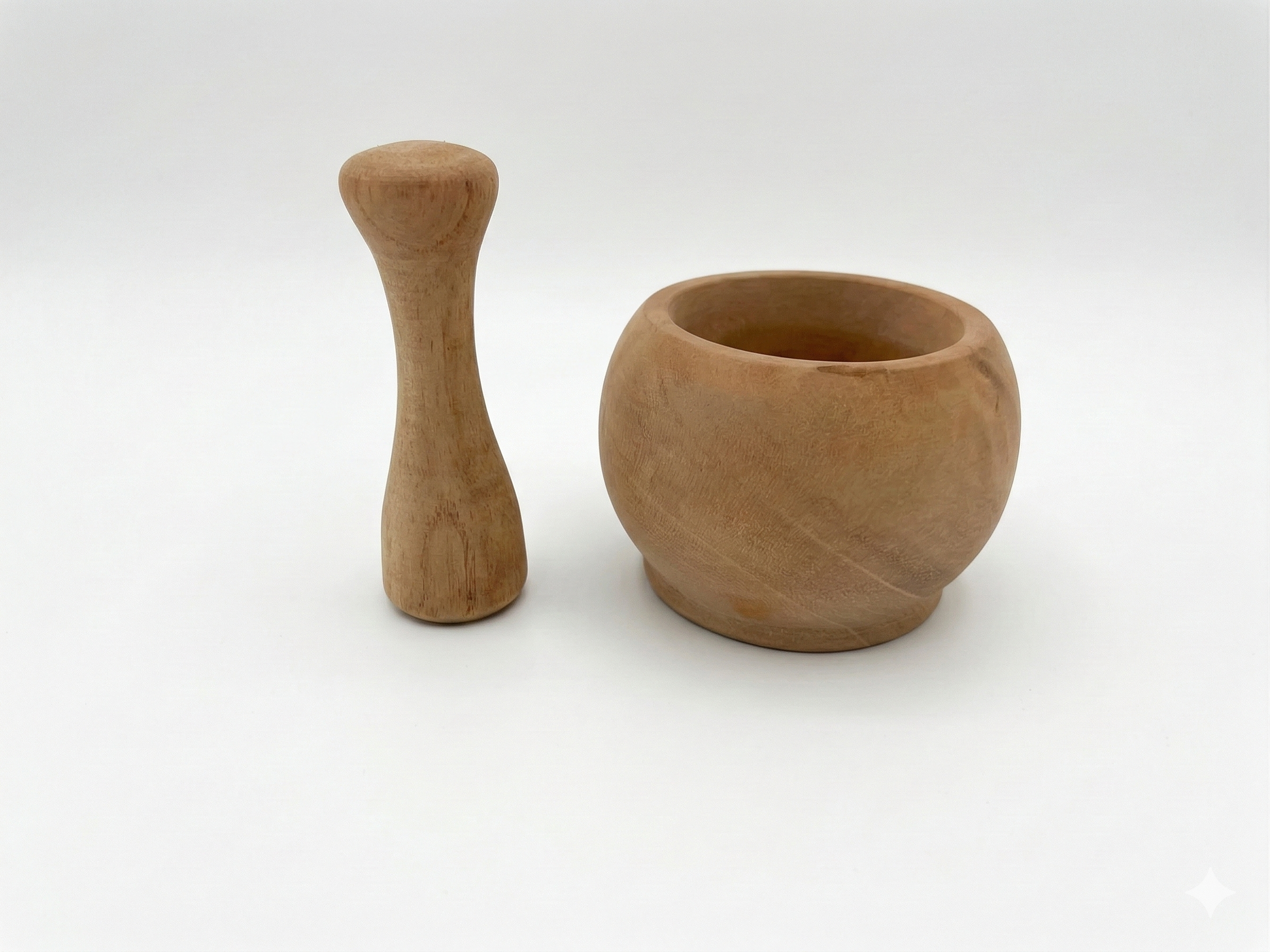 Mortero redondo - Madera de cedro