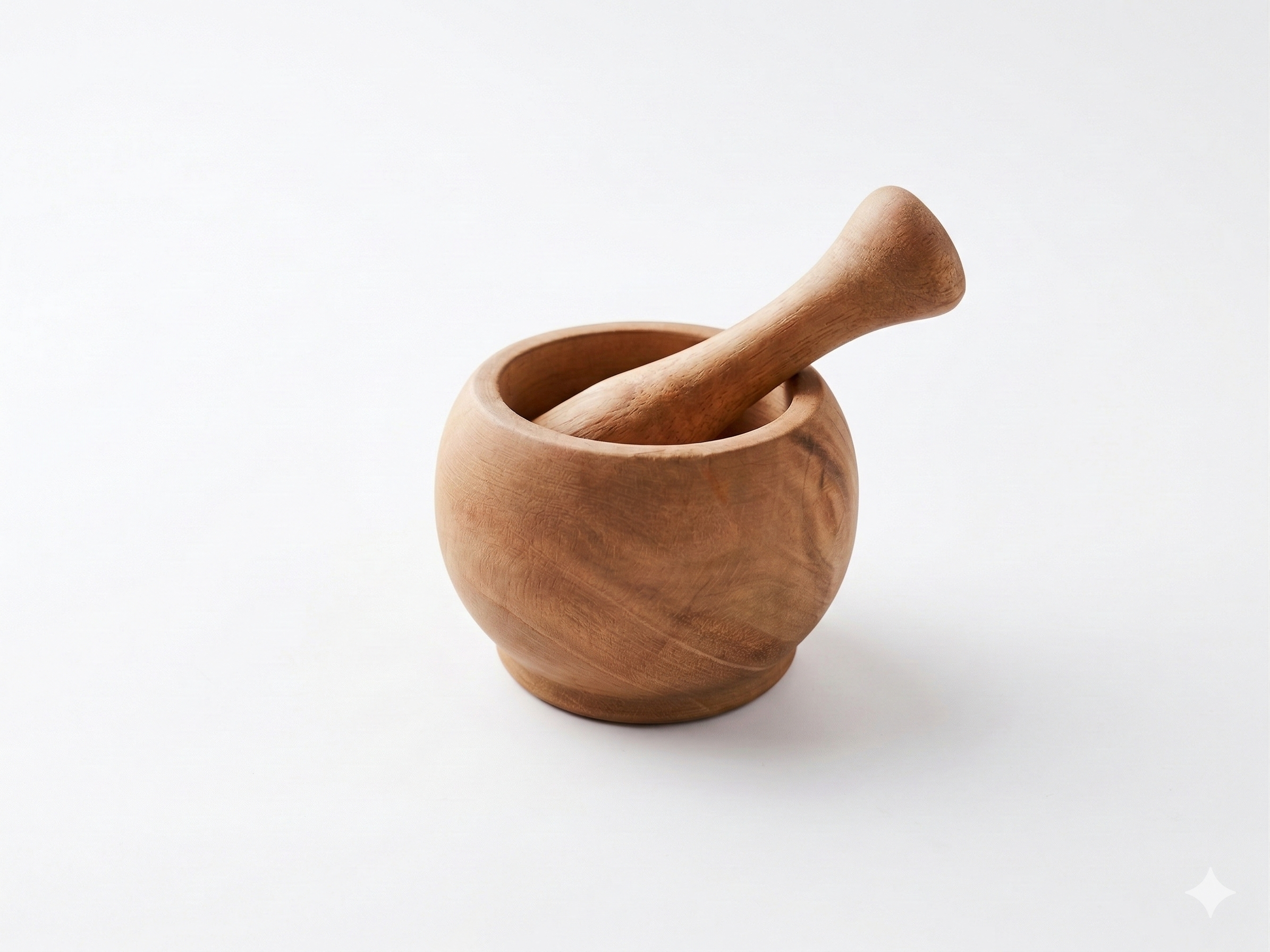 Mortero redondo - Madera de cedro