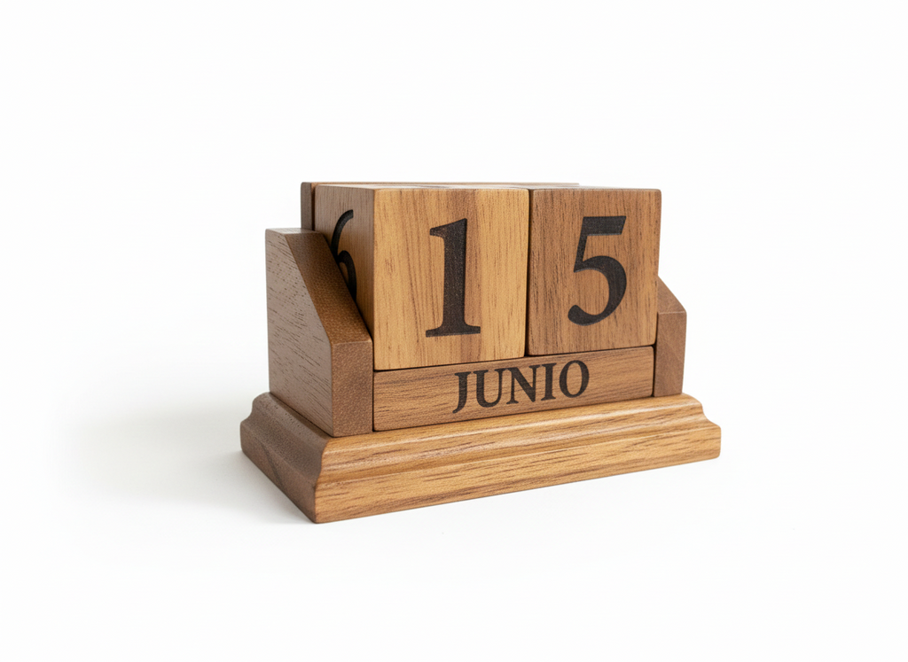 Calendario perpetuo de madera