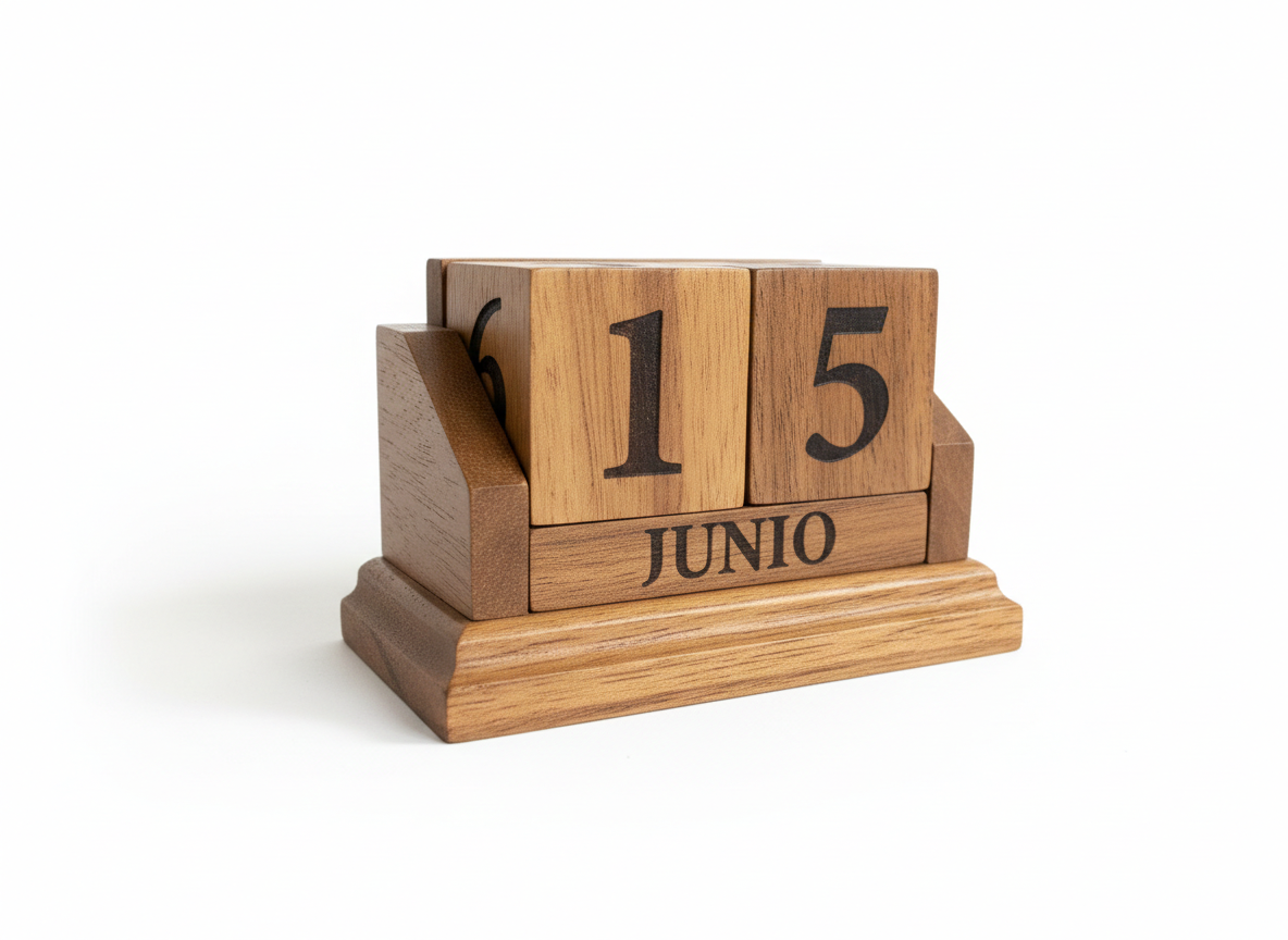 Calendario perpetuo de madera