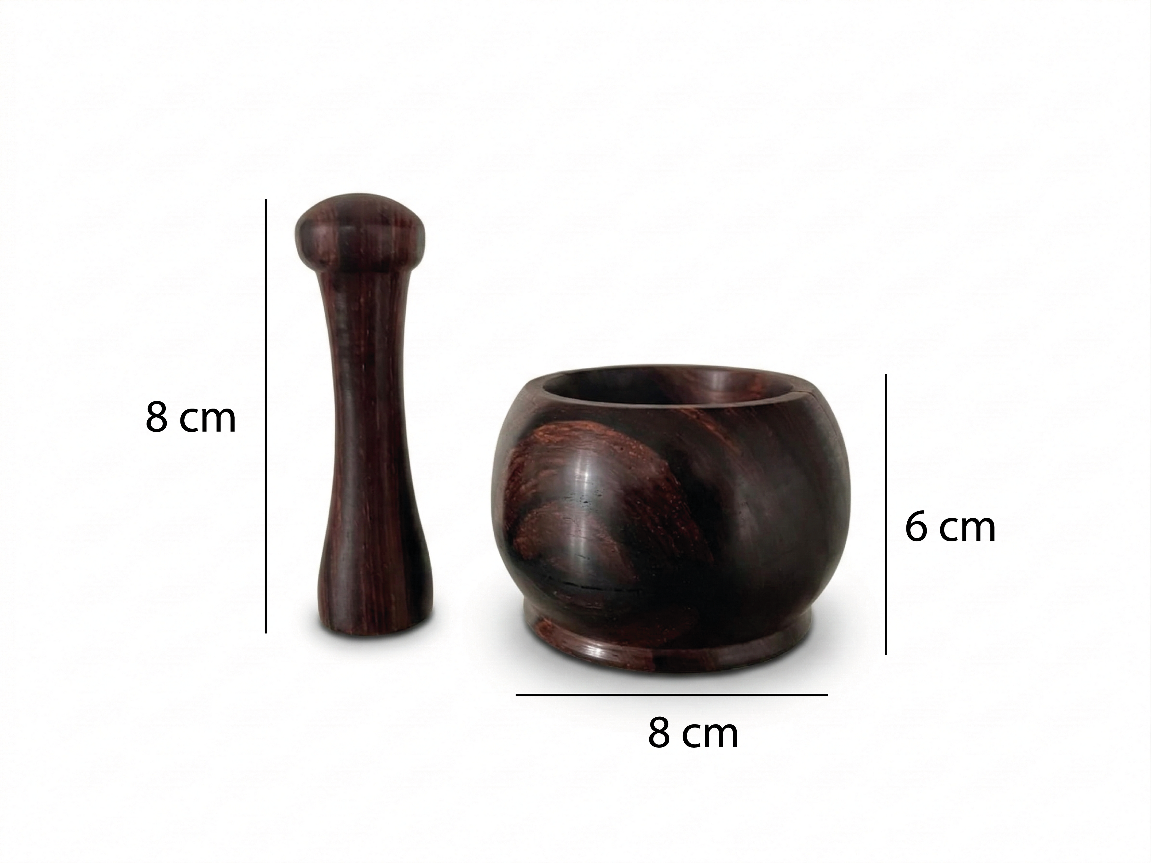 Mortero redondo - Madera de Ébano